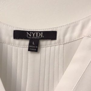 NYDJ Tops - NYDJ white sleeveless pleat back blouse size L NYDJ Tops - NYDJ white sleeveless pleat back blouse size L